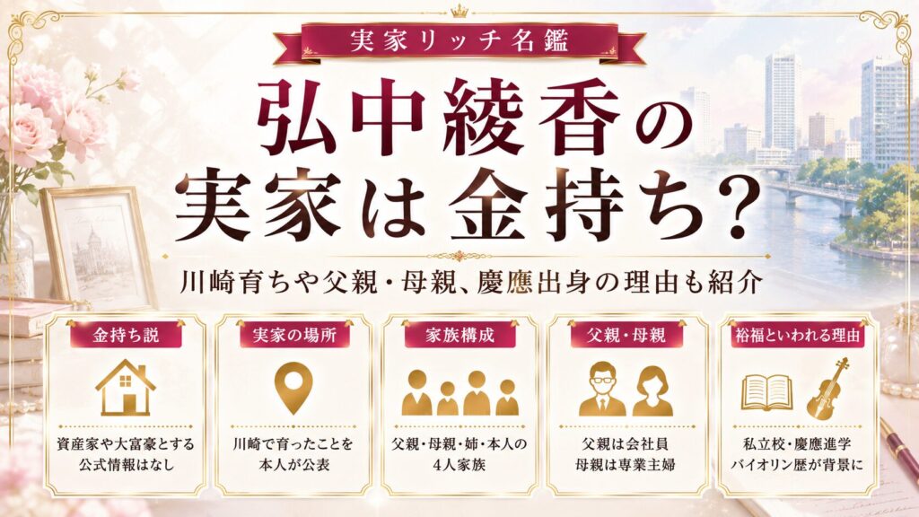 弘中綾香の実家は金持ち？川崎育ちや父親・母親、慶應出身の理由も紹介の記事のアイキャッチ画像