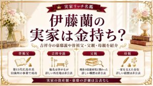 伊藤蘭の実家は金持ち？吉祥寺の豪邸説や曽祖父・父親・母親を紹介の記事のアイキャッチ画像