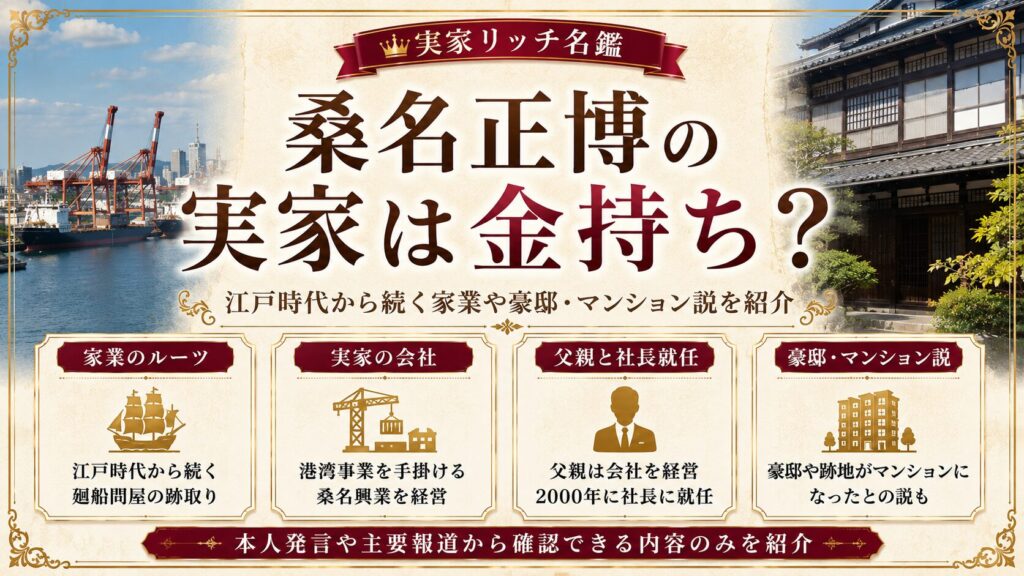 桑名正博の実家は金持ち？江戸時代から続く家業や豪邸・マンション説を紹介の記事のアイキャッチ画像