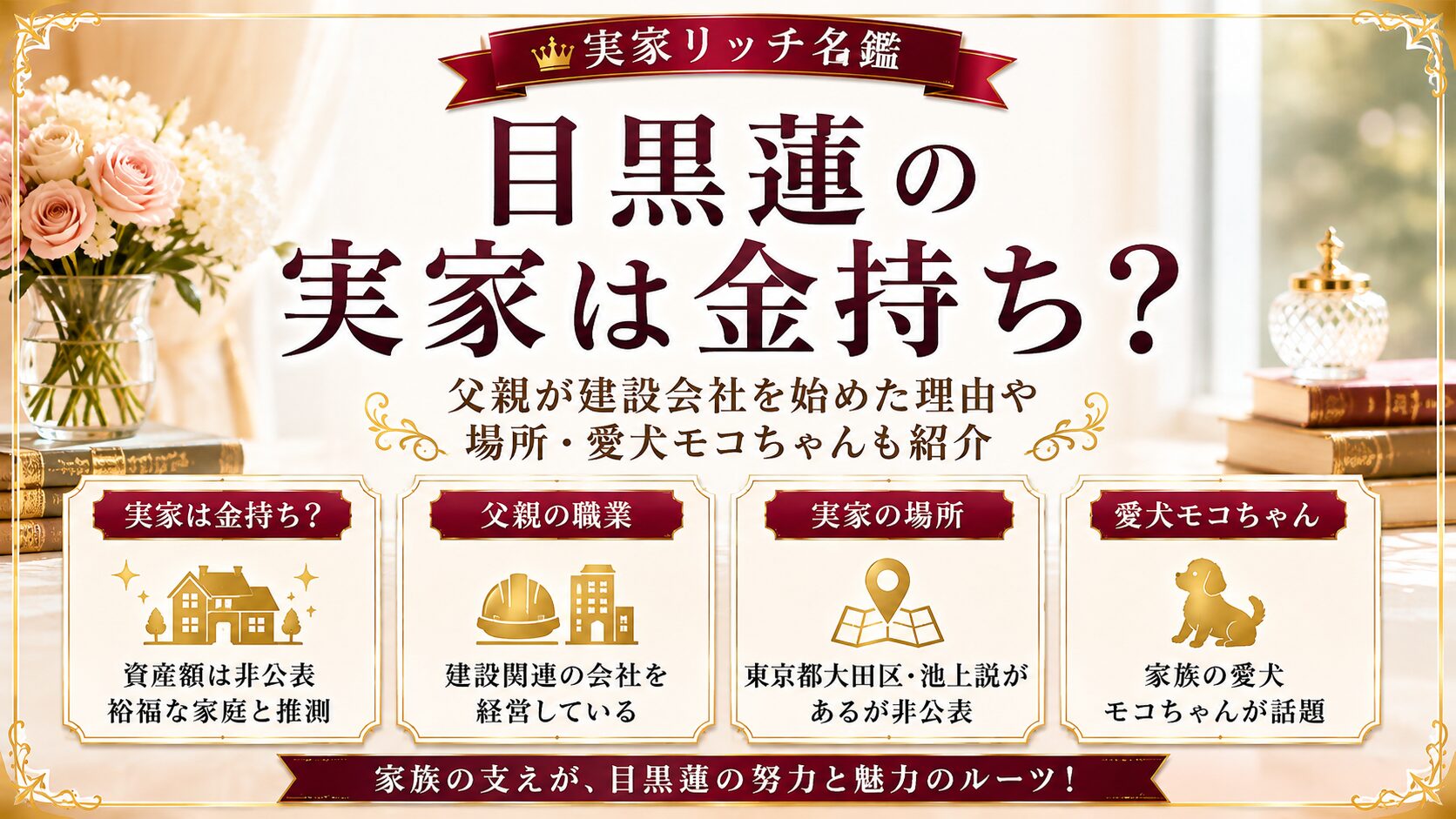 目黒蓮の実家は金持ち?父親が建設会社を始めた理由や場所・愛犬モコちゃんも紹介の記事のアイキャッチ画像