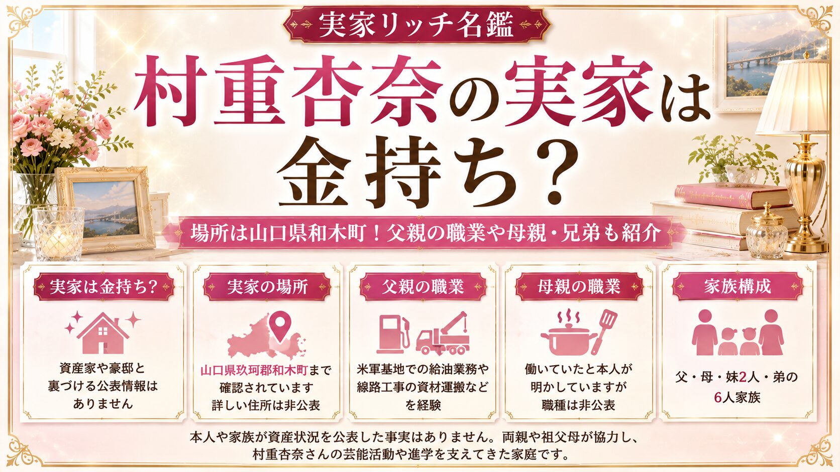 村重杏奈の実家は金持ち?場所は山口県和木町!父親の職業や母親・兄弟も紹介の記事のアイキャッチ画像