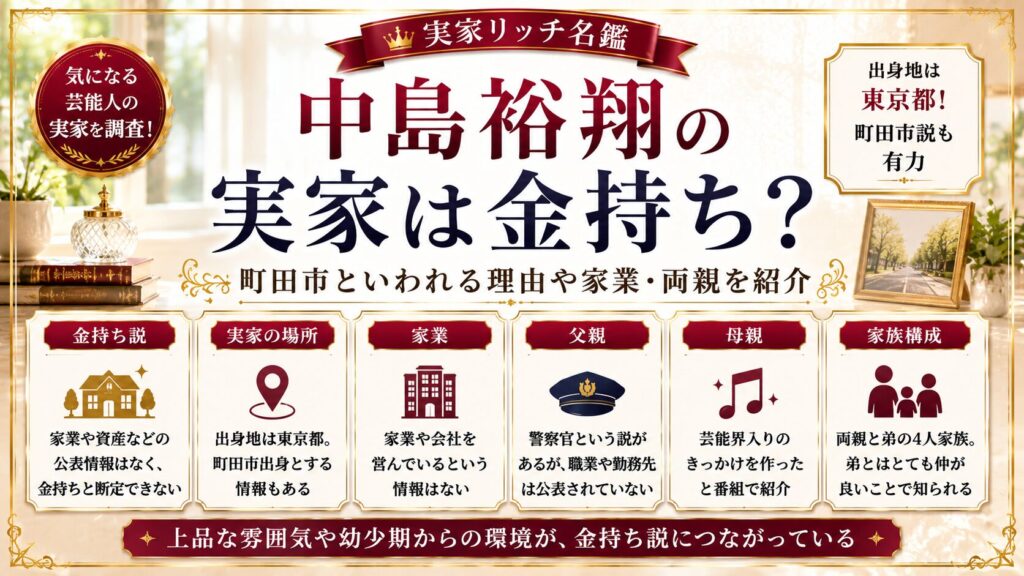中島裕翔の実家は金持ち？町田市といわれる理由や家業・両親を紹介の記事のアイキャッチ画像