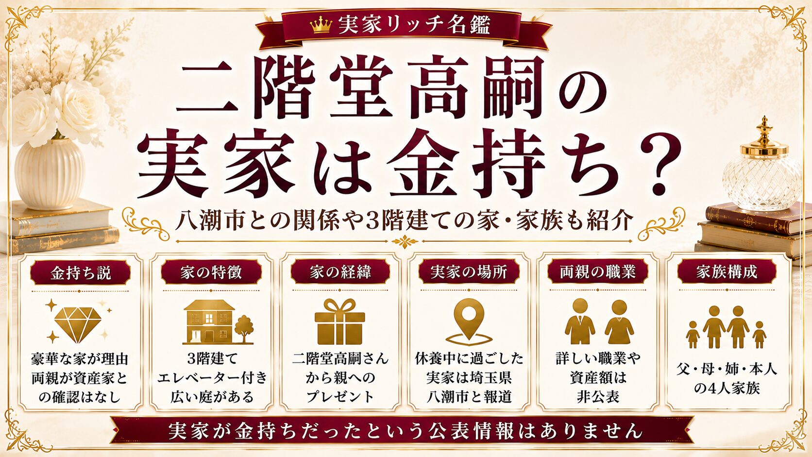 二階堂高嗣の実家は金持ち？八潮市との関係や3階建ての家・家族も紹介の記事のアイキャッチ画像