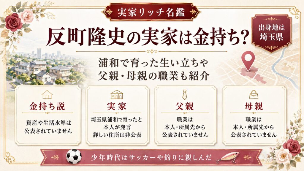 反町隆史の実家は金持ち？浦和で育った生い立ちや父親・母親の職業も紹介の記事のアイキャッチ画像